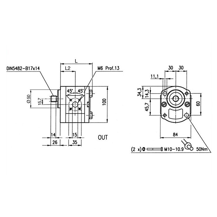Slika Črpalka hidravlike Same desna 2TK14DDEUSC6F-2.4539.480.0