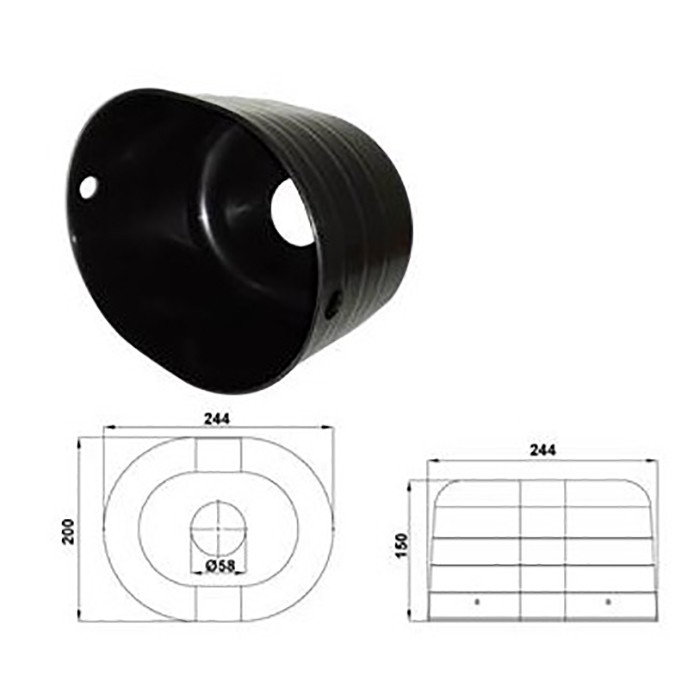 Bild von Gelenkwellenschutz, Grundlegend, oval-schwarz