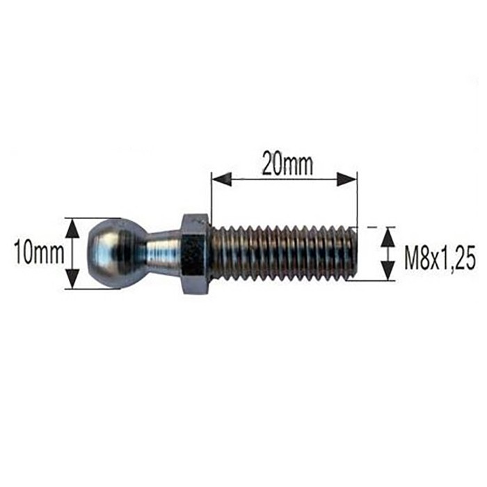 Picture of Ball joint shock absorber ball, M8