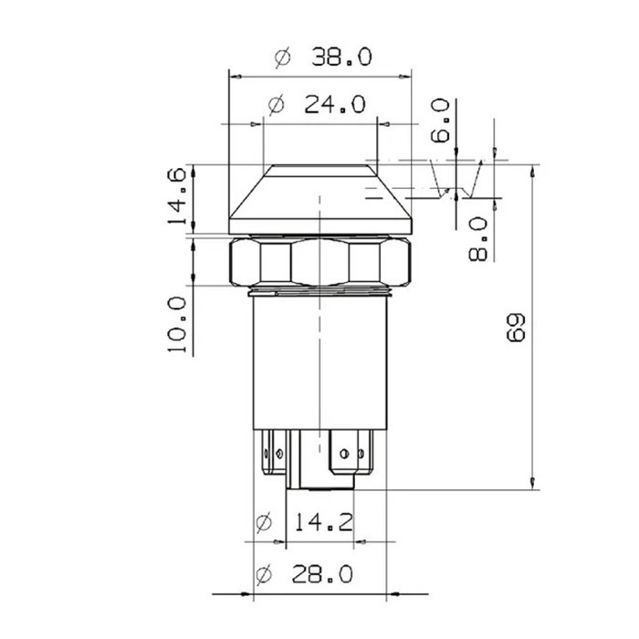 Slika Stikalo vklopa del. luči zgoraj Fendt G312900160012