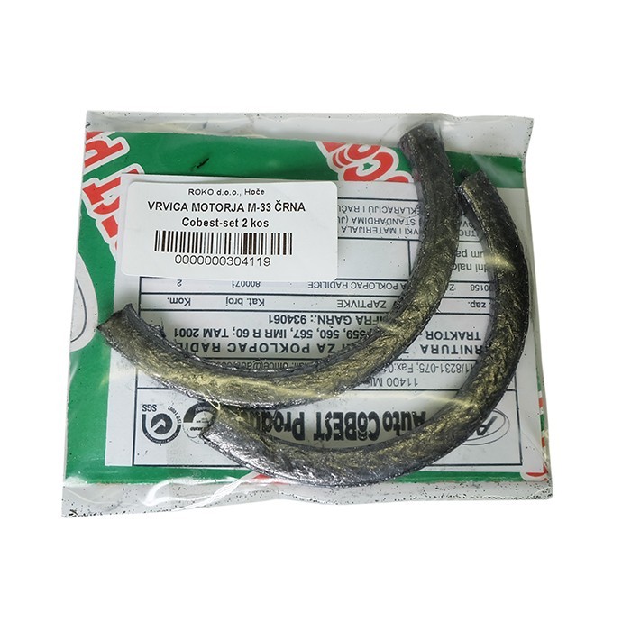 Picture of Engine rope seal, M-33, black, Cobest - Set of 2 pcs