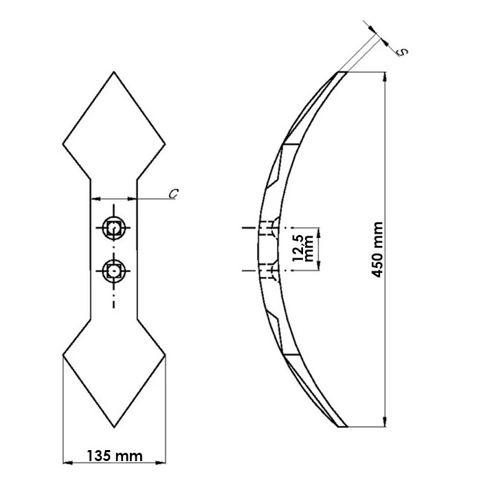 Slika Motičica Gruber 450x135x20mm  
