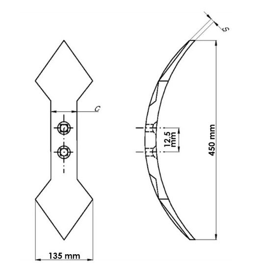 Slika Motičica Gruber 450x135x20mm  
