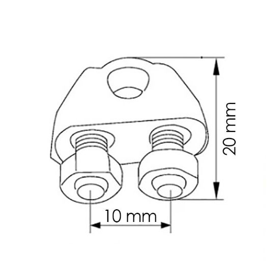 Bild von Drahtseilklemme, O3mm