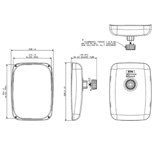Picture of Mirror Britax, 328x238mm, 82014587