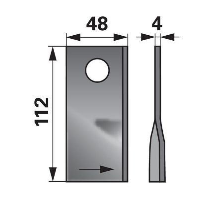 Slika Nož desni SIP Silvercut L=110mm, FI-19mm, 745032020