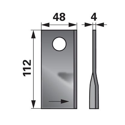 Bild von Nož levi SIP Silvercut L=110mm, FI-19mm, 745032020