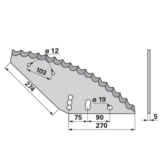 Picture of Blade for fodder mixing wagon, KDM1050317A