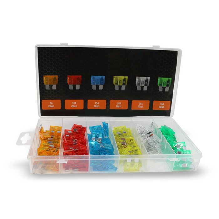 Picture of Euro fuses, various, Set of 120 pcs (5-30A)