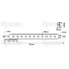 Bild von Ackerschiene für Hydraulik, IMT 539, O22, 765mm, 11 Löcher