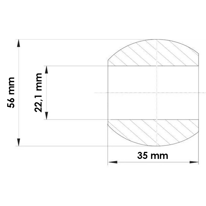 Picture of Lower link ball, 22/56, Cat. 1/2