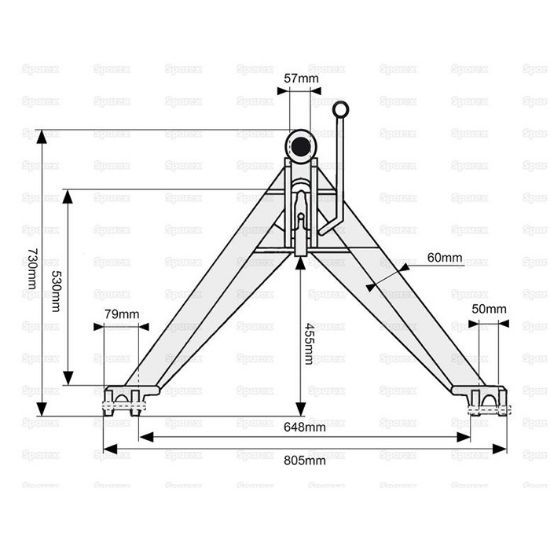 Bild von Dreipunkt-Kupplungsdreieck, KAT.1