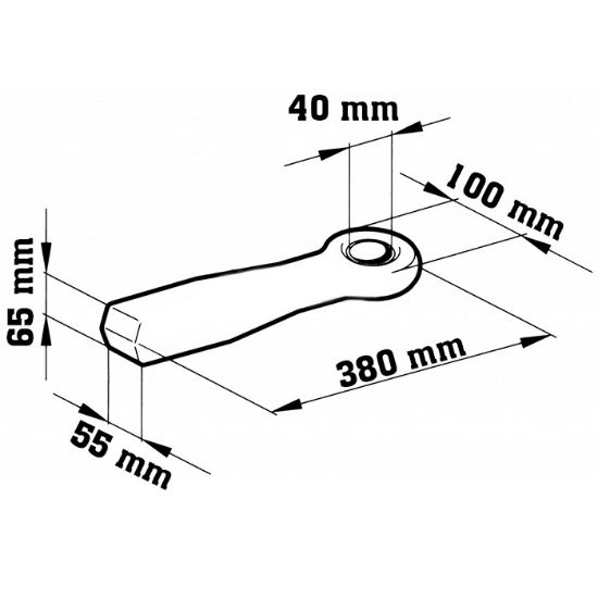Bild von Zugöse, 55x65, für Anschweißen