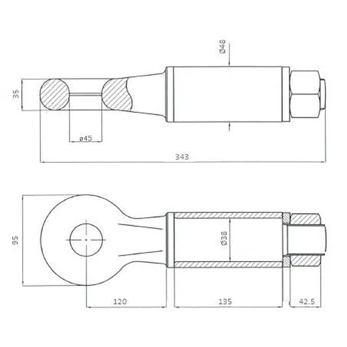 Picture of Trailer towing eye swivel, 4t, O45mm