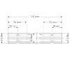 Picture of Shaft with 6 spline, L-350, splines on both sides