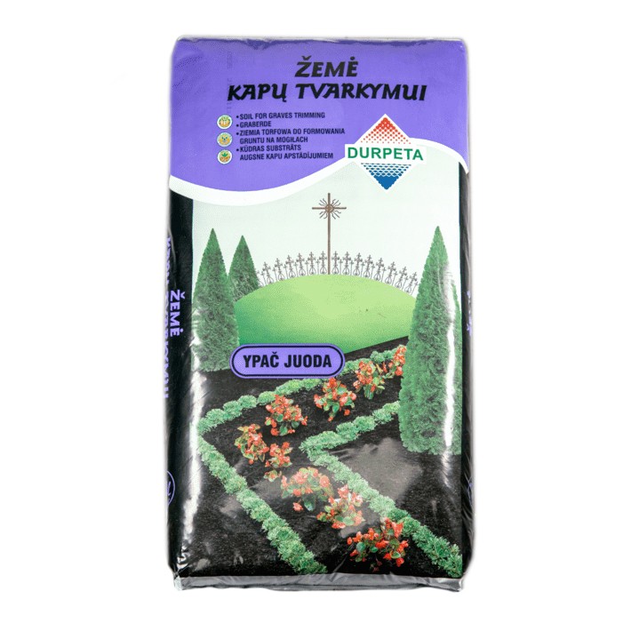 Picture of DURPETA soil for graves, black, 10L