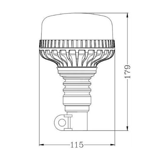 Bild von Rundumleuchte, LED, 12/24V, aufsteckbar, L-179mm
