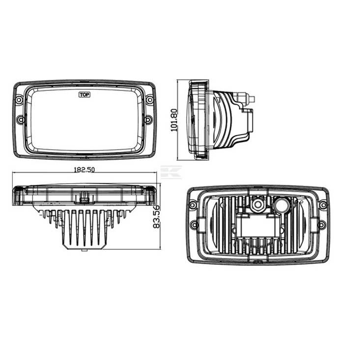 Picture of Headlight, front, LED 12/24V 22W - (3 functions)