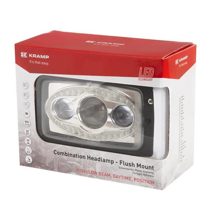 Picture of Headlight, front, LED 12/24V 22W - (3 functions)