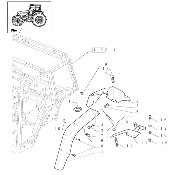 Slika Blatnik PVC Fiat, New Holland 5193667 - zunanji rob