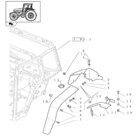 Slika Blatnik PVC Fiat, New Holland 5193667 - zunanji rob