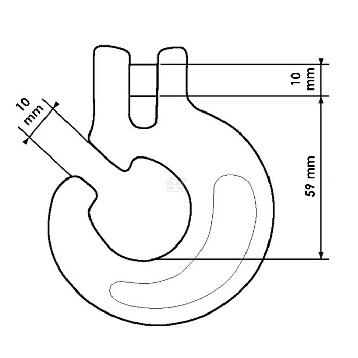 Slika Kavelj gozdarske verige G80-8mm