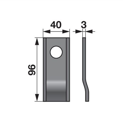 Picture of Nož kose Case,Fahr,Vicon,zavit, 96x40mm FI-19