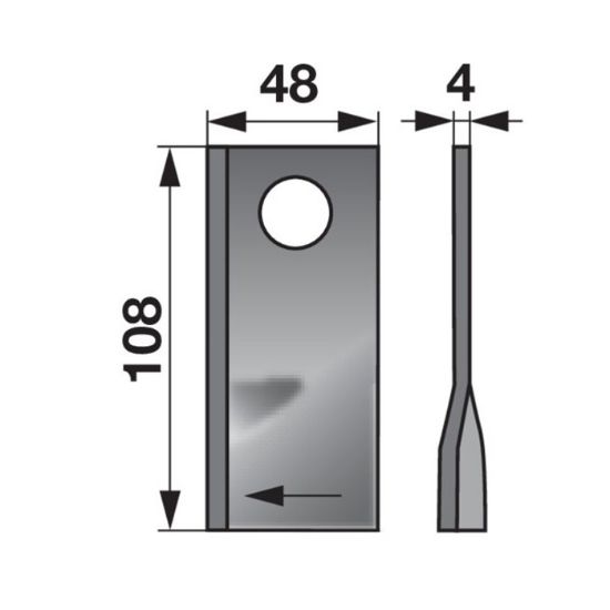 Bild von Nož kose Fahr desni 108x47mm FI-21