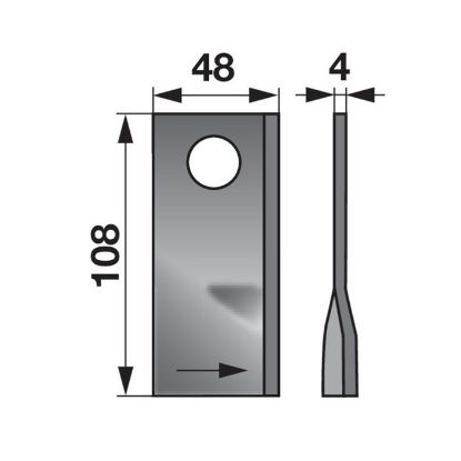 Bild von Nož kose Fahr levi 108x47mm FI-21