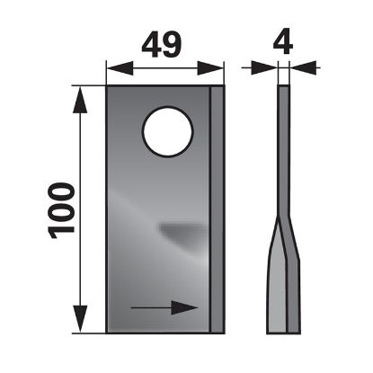 Slika Nož kose Pottinger LEVI 434973, 100x48mm FI-21