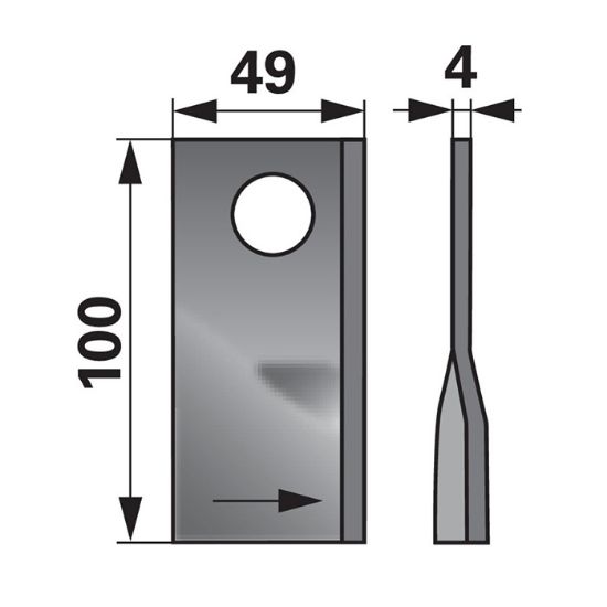 Slika Nož kose Pottinger LEVI 434973, 100x48mm FI-21