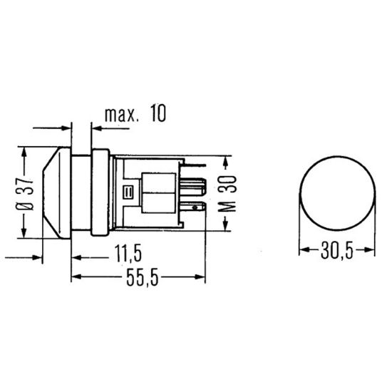 Slika Stikalo smerno 4x4 Hella varnostno 6HF003916-031