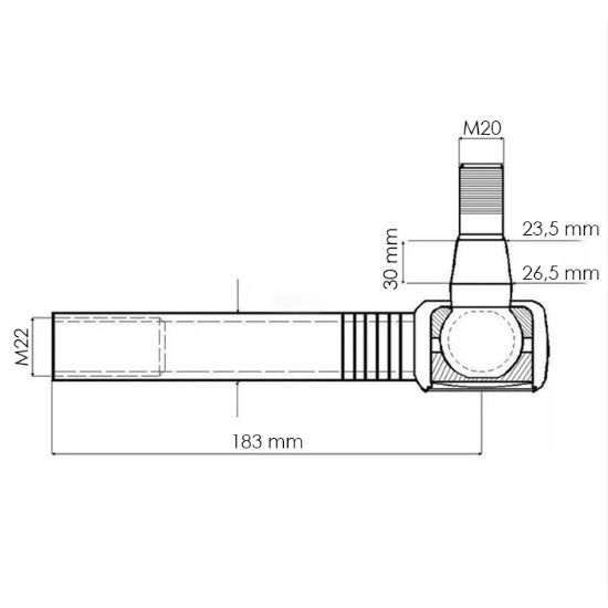 Picture of Končnik volana desni 31798610 M22x1.5D K23.5/26.5