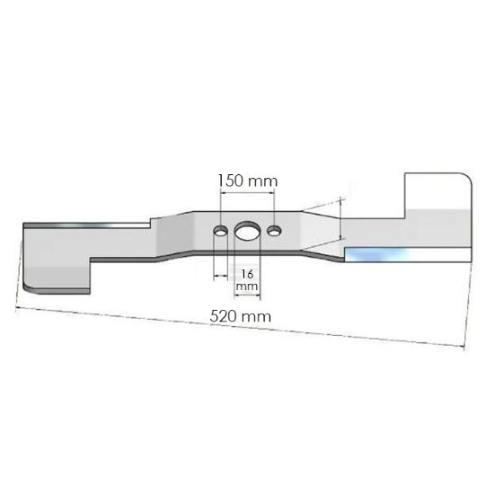 Bild von Nož kosilnice TR-102 Levi L=525 mm