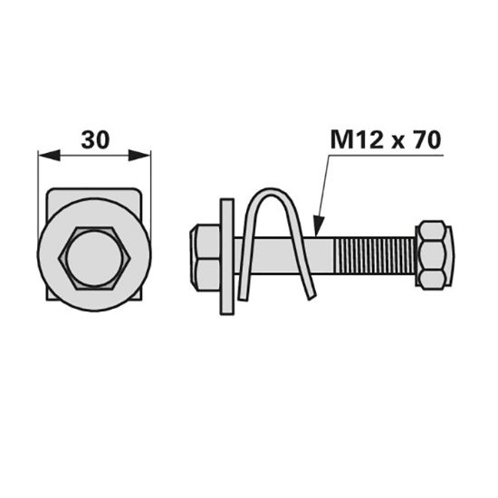 Picture of Nosilec kraka Sip 12X70mm kpl. 154759602,153454402