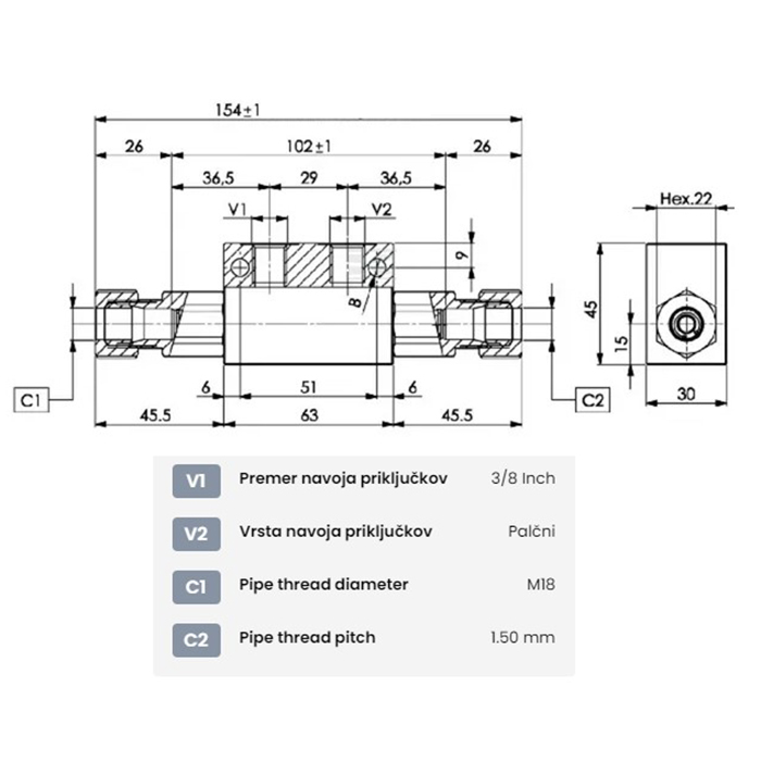 Bild von Ventil kontrolni hidravličnega toplinga