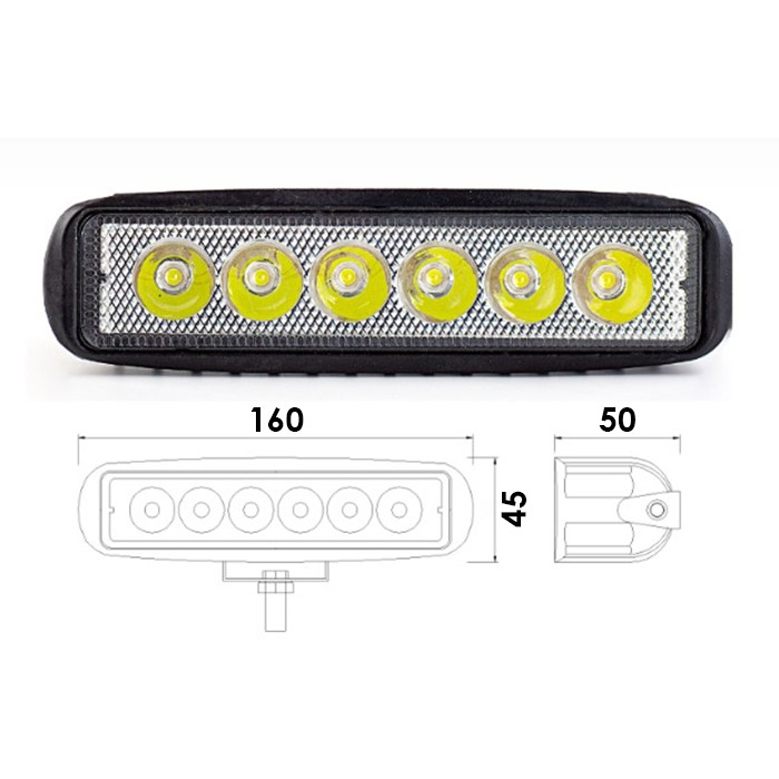 Picture of LED work light, 12/24, 6x3W