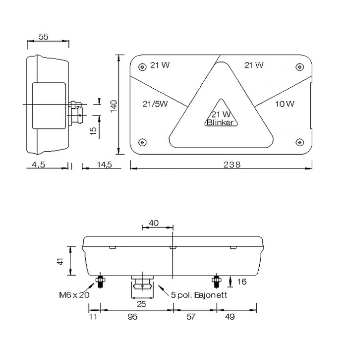 Picture of Svetilka stop zadnja Multipoint z vzvratno svetilko - desna