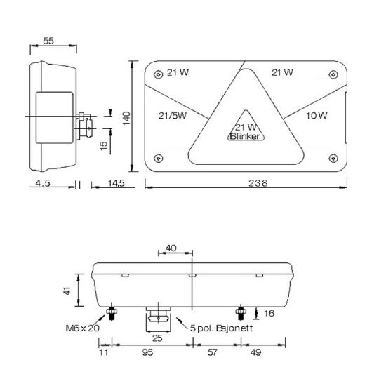 Picture of Svetilka stop zadnja Multipoint z vzvratno svetilko - desna