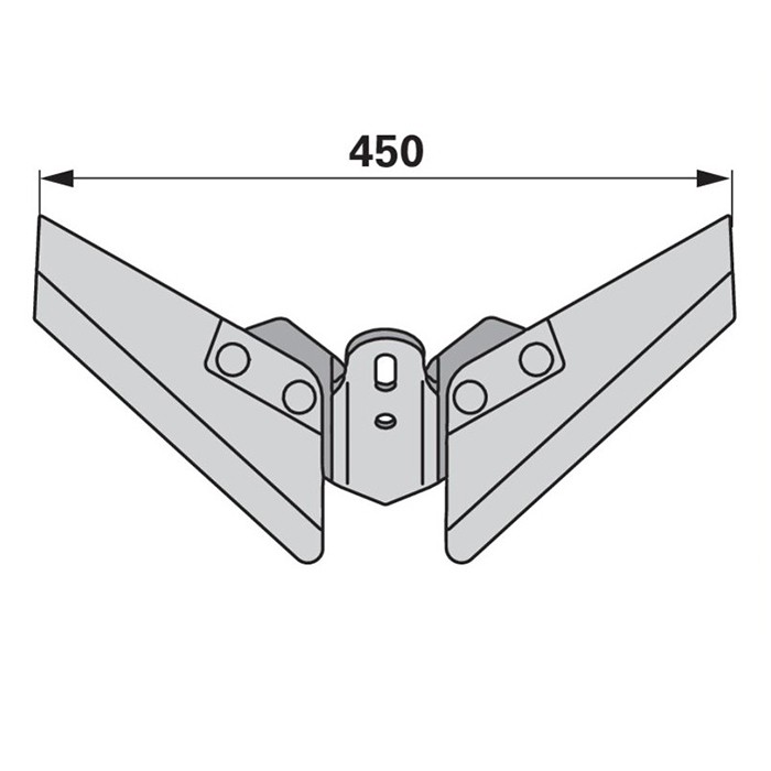 Slika Motičica-lemež krilni kpl. 450x8 (luknje 45-75mm)