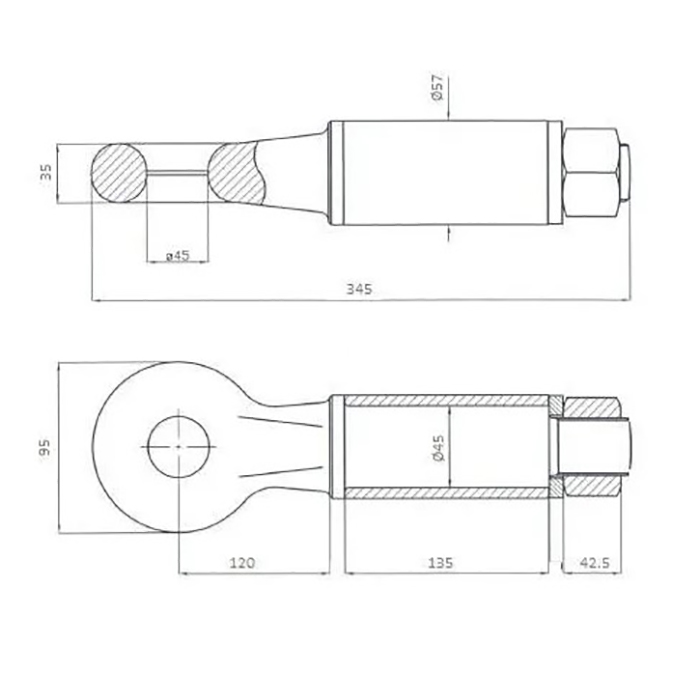 Bild von Zugöse für Anhänger, drehbar, 7t, O45mm