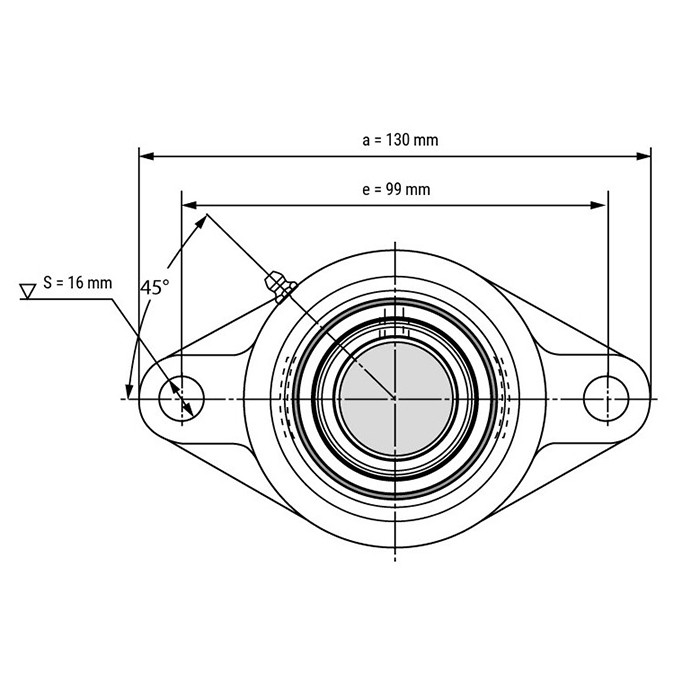 Bild von Mulcherlager, UCFL 205 (Bohrung ?25)