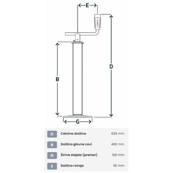 Bild von Stützfuß, 60x60, L-460
