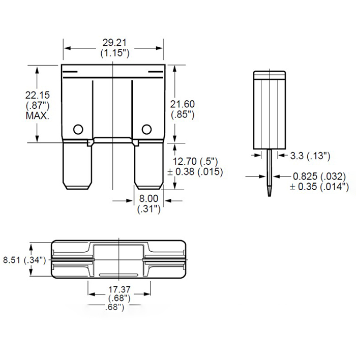 Slika Varovalka maxi 60A modra