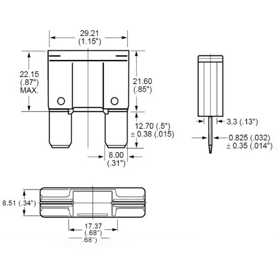 Slika Varovalka maxi 60A modra