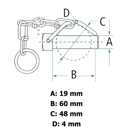 Bild von Zatik vzmetni 19x60m polkrožni za stabilizatorske roke