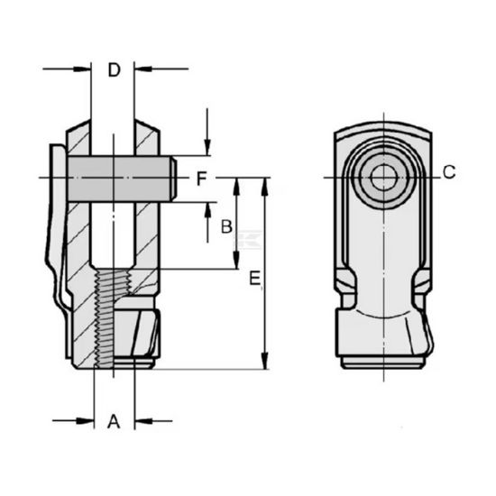 Slika Vilica zgloba M6X24 pocinkana