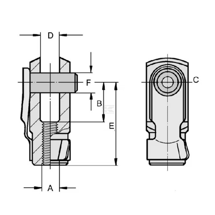 Picture of Vilica zgloba M10X40 jeklena pocinkana