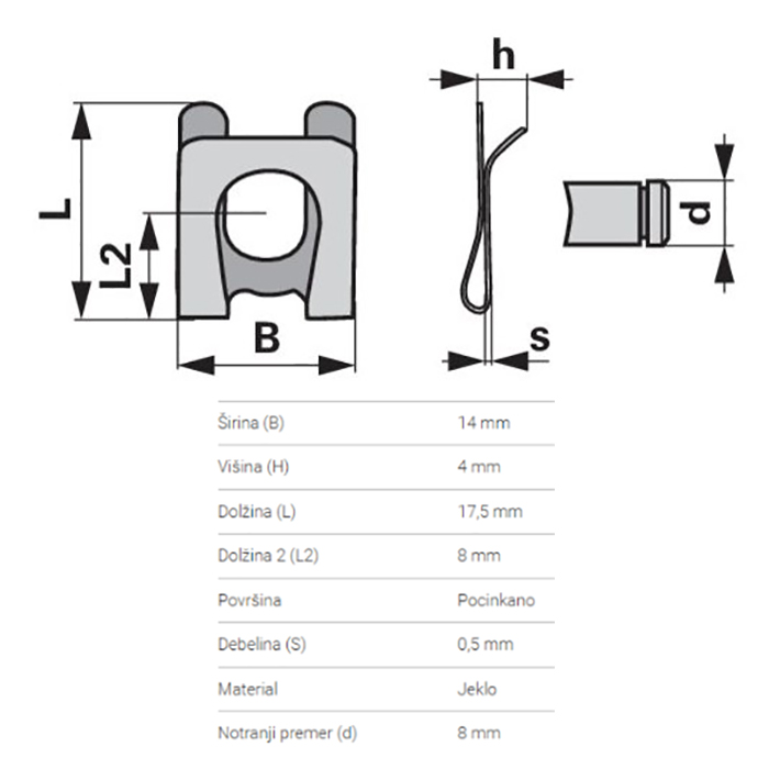 Slika Varovalka sornika žice ročne zavore Landini - MF