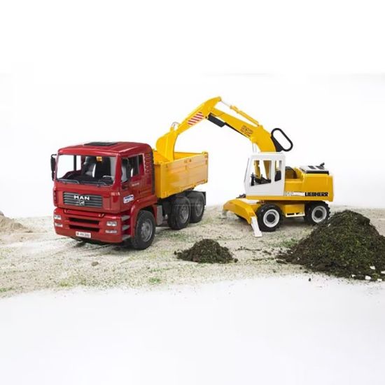 Picture of Igrača tovornjak Man in bager Liebherr